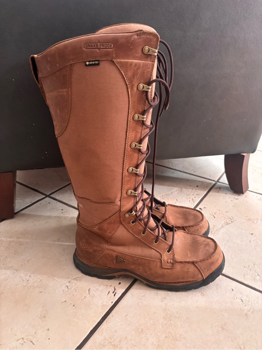 Danner Brown Sharptail snake boots 17” - size 12